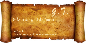 Gönczy Tímea névjegykártya