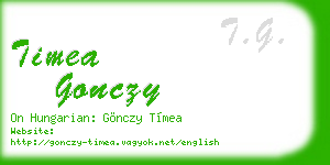timea gonczy business card